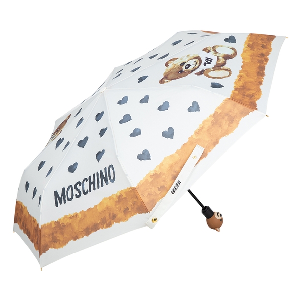 Moschino Зонт складной Moschino 8377-OCI Painted Bear Cream