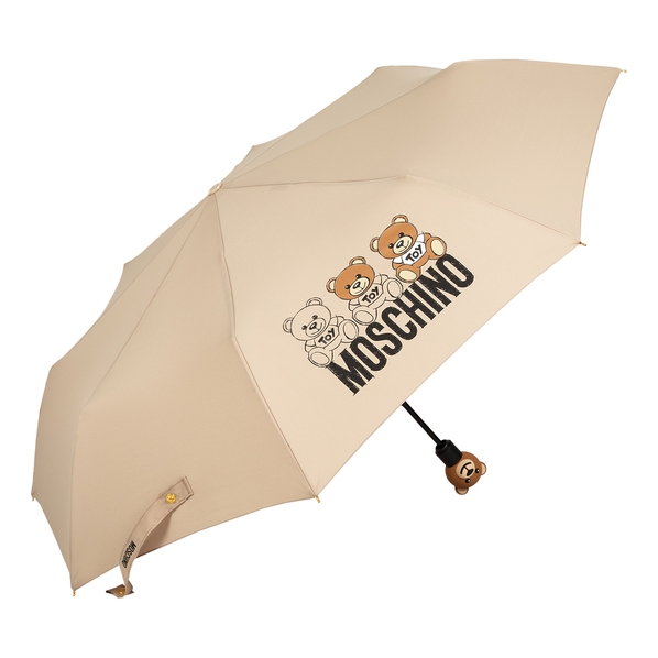 Moschino Зонт складной Moschino 8061-OCD Scribble bear Dark beige