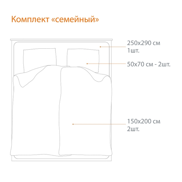 Emanuela Galizzi Комплект постельного белья семейный Emanuela Galizzi Premium 8747