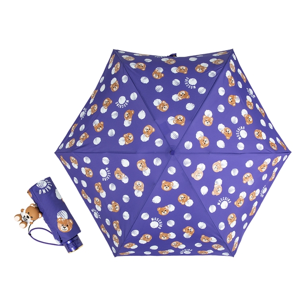 Moschino Зонт складной Moschino 8202-superminiQ Pois and Bears Violet