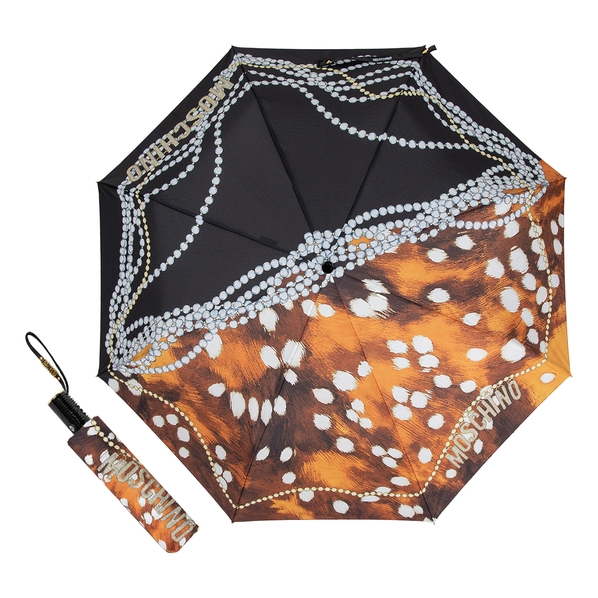 Moschino Зонт складной Moschino 8952-OCA Pearls Animalier Multi