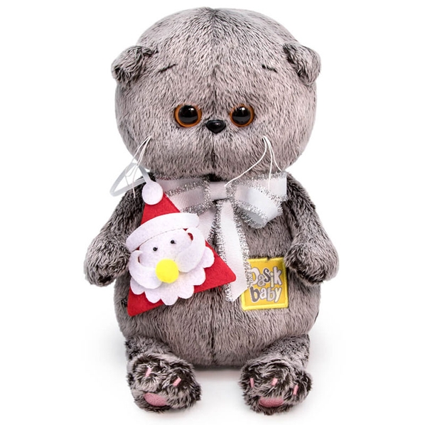 BUDI BASA collection Мягкая игрушка BUDI BASA collection Басик Baby с игрушкой дед Мороз