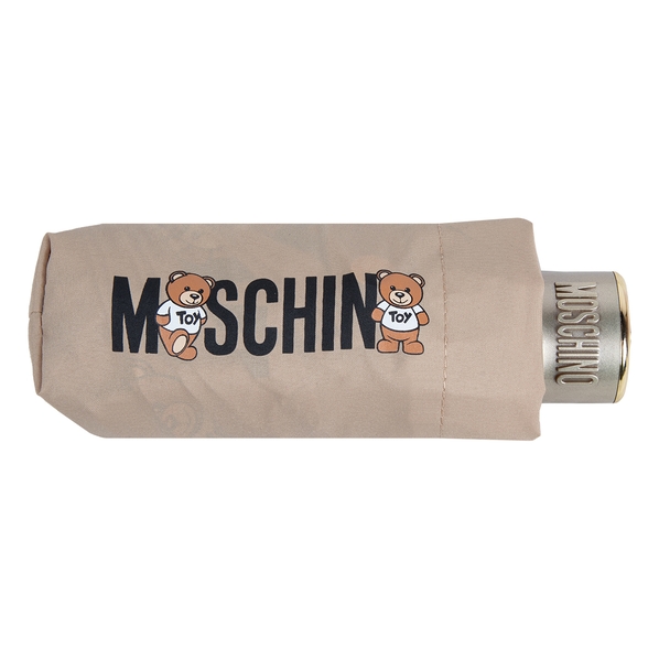 Moschino Зонт складной Moschino 8550-superminiD Logo with bears Dark beige+Box teddy