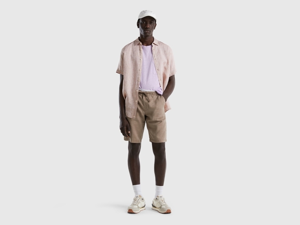 United colors of Benetton Шорты из 100% льна Benetton