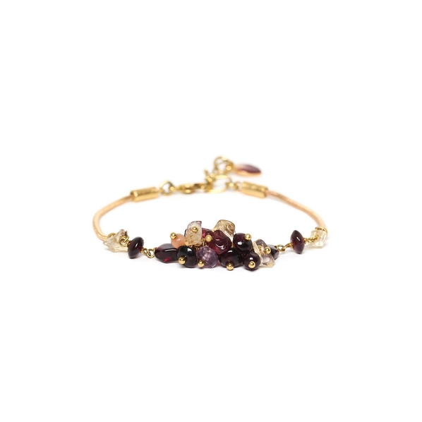 Nature Bijoux Браслет Nature Bijoux, Grenadine, аметист, гранат, цитрин, нефрит, NB23.1-13-42790