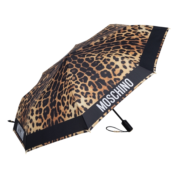 Moschino Зонт складной Moschino 8980-OCА Leopard Black/leo
