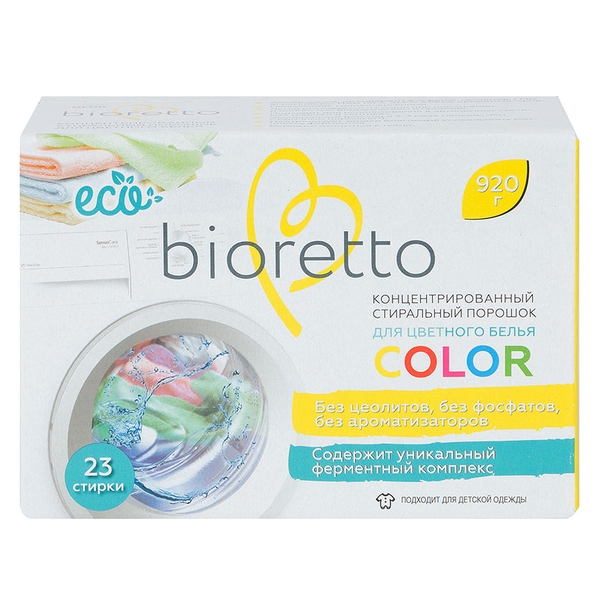 Bioretto Стиральный порошок концентрированный Bioretto Bio для цветного белья