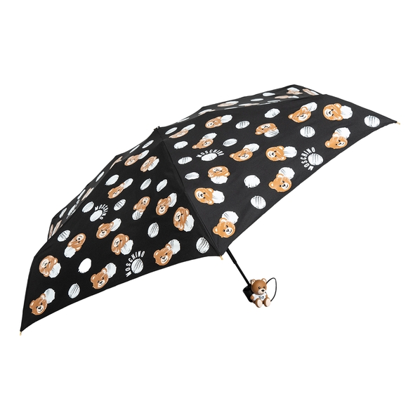 Moschino Зонт складной Moschino 8202-superminiA Pois and Bears Black