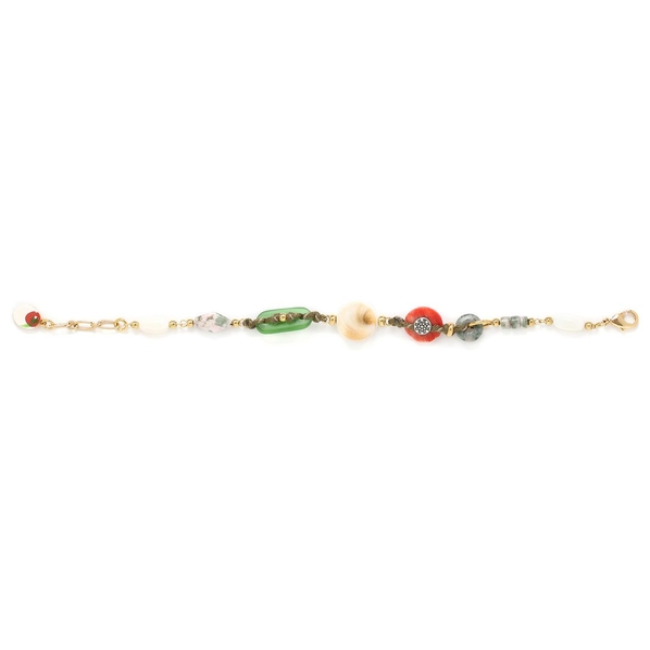 Nature Bijoux Браслет Nature Bijoux, Cap Ferret, стекло,перламутр,яшма,гребешок,ракушка, NB23.1-13-42722