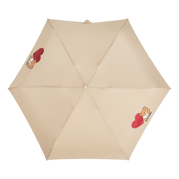 Moschino Зонт складной Moschino 8188-superminiD Teddy Heart Dark beige