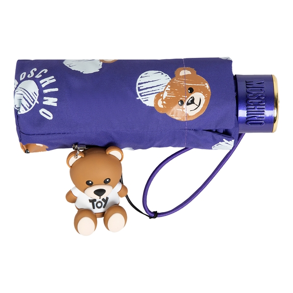 Moschino Зонт складной Moschino 8202-superminiQ Pois and Bears Violet