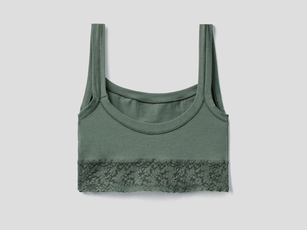 United colors of Benetton Топ с кружевом из эластичного хлопка Benetton
