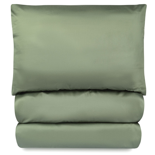 Borascotton Комплект постельного белья 1,5-спальный Borascotton Cloud, зеленый