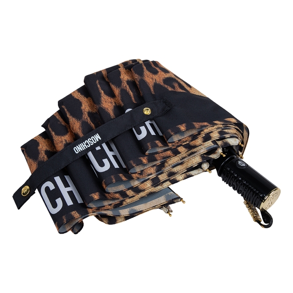 Moschino Зонт складной Moschino 8980-OCА Leopard Black/leo