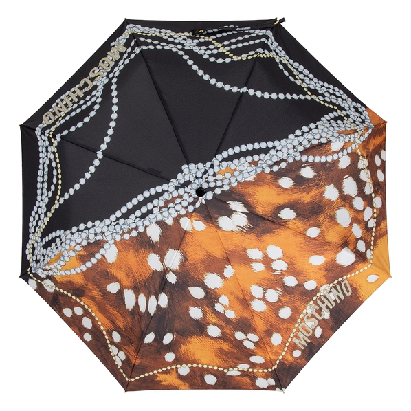 Moschino Зонт складной Moschino 8952-OCA Pearls Animalier Multi