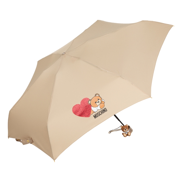 Moschino Зонт складной Moschino 8188-superminiD Teddy Heart Dark beige