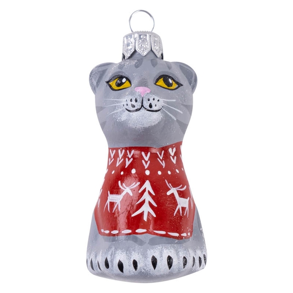 EleGifts Елочная игрушка EleGifts Серый кот символ года