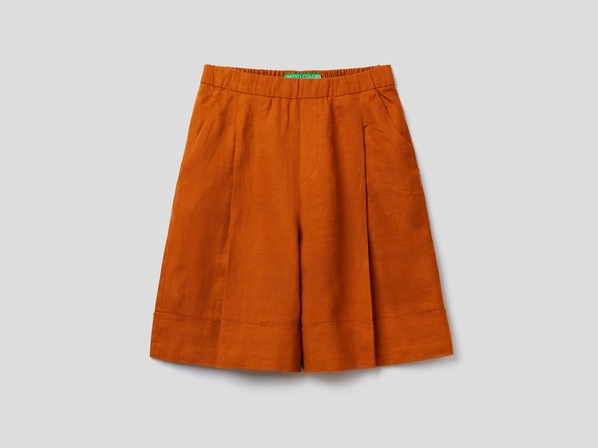 United colors of Benetton Бермуды из 100% льна Benetton