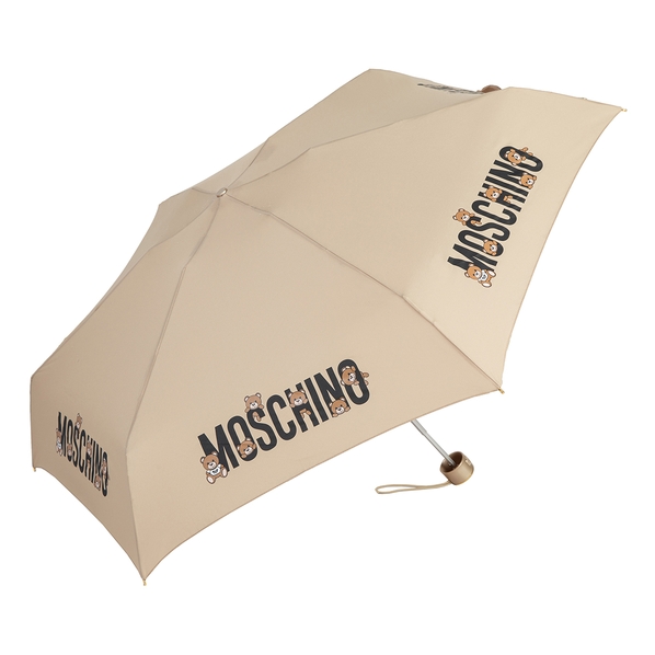Moschino Зонт складной Moschino 8432-superminiD Bear in the tube Dark beige