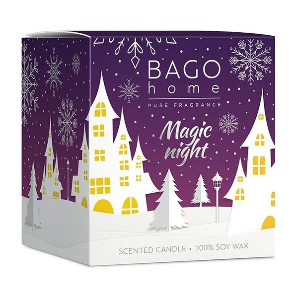 BAGO home Свеча ароматическая BAGO home Новогодняя коллекция. Волшебная ночь