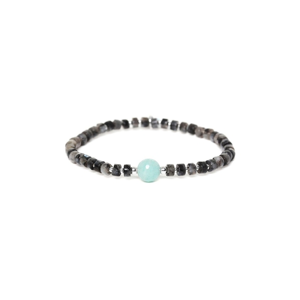 Nature Bijoux Браслет Nature Bijoux, Ko tao, стрейч, с лабрадоритом,амазонитом,эмаль, NB23.1-13-42872