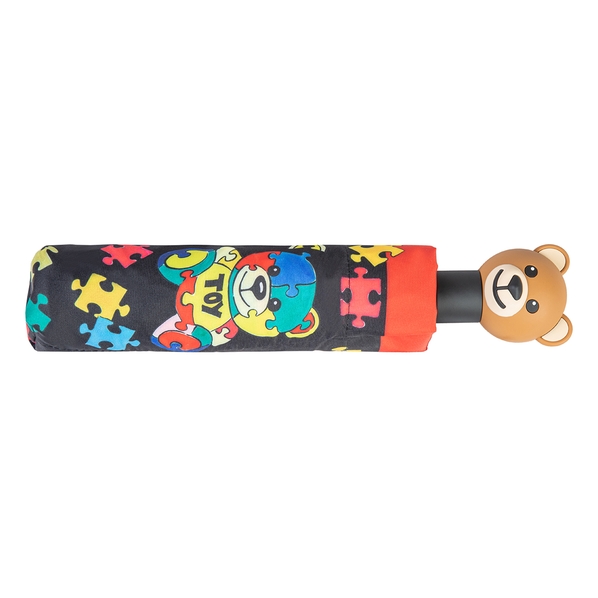 Moschino Зонт складной Moschino 8057-OCA Puzzle bears Black