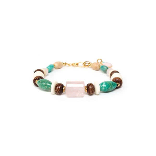 Nature Bijoux Браслет Nature Bijoux, Mestisa, амазонит, кость, роблес, раковина, кварц, NB22.2-13-42384