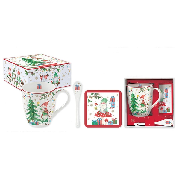 Easy Life Кружка Easy Life Ready for Christmas с ложкой и подставкой