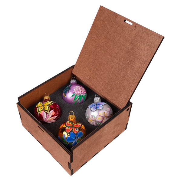 EleGifts Набор елочных игрушек EleGifts Бабочки, 4шт