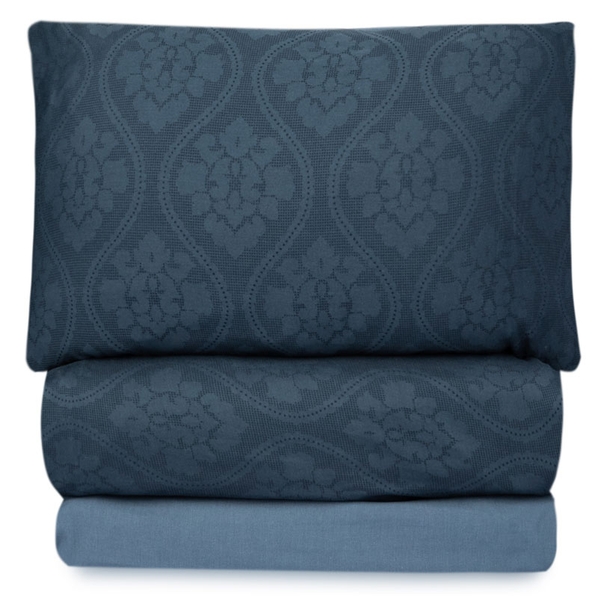Home Linens Комплект постельного белья семейный Home Linens Alice, голубой