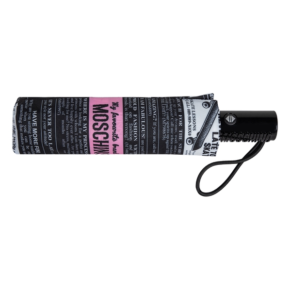Moschino Зонт складной Moschino 8998-OCA Newspaper Black