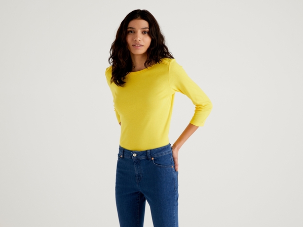 United colors of Benetton Футболка из 100% хлопка с рукавом 3\4 Benetton