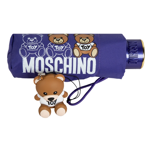 Moschino Зонт складной Moschino 8061-superminiQ Bear scribbles Violet