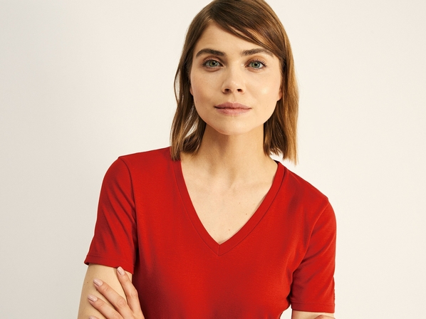 United colors of Benetton Футболка с V-образным вырезом Benetton