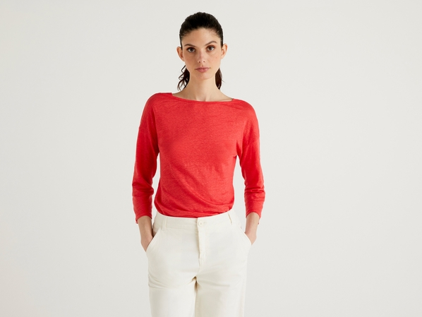 United colors of Benetton Футболка из 100% льна Benetton