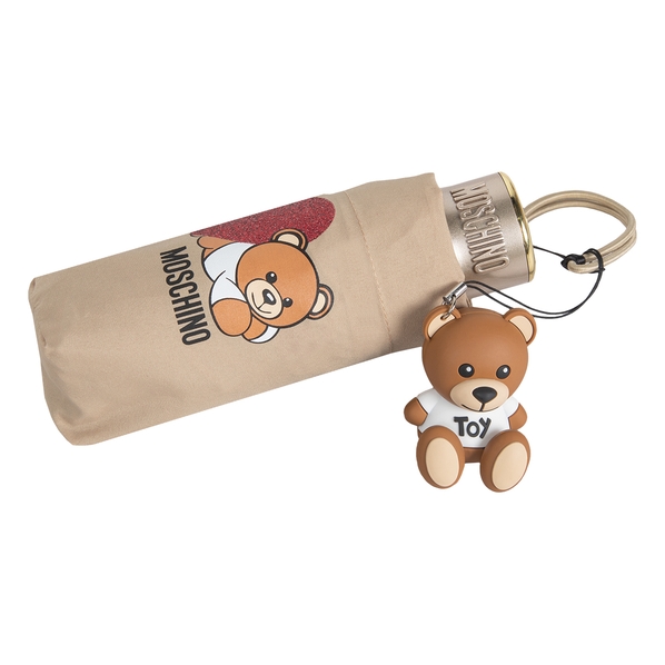 Moschino Зонт складной Moschino 8188-superminiD Teddy Heart Dark beige