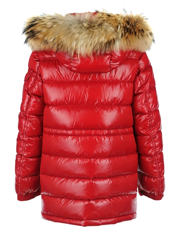 Moncler пух 4232125 68950 438 Z18P Куртка Moncler пух с кап, с/м, карманы, удлинен., база, глянец, енот 62-3