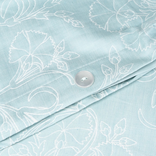 Home Linens Комплект постельного белья 1,5-спальный Home Linens Cibelles, бирюзовый