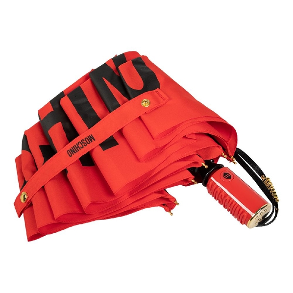 Moschino Зонт складной Moschino 8911-OCC M logo Red