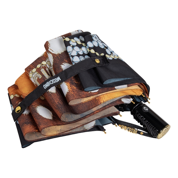 Moschino Зонт складной Moschino 8952-OCA Pearls Animalier Multi
