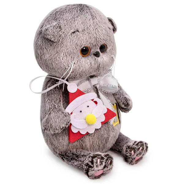 BUDI BASA collection Мягкая игрушка BUDI BASA collection Басик Baby с игрушкой дед Мороз