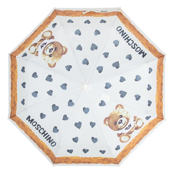 Moschino Зонт складной Moschino 8377-OCI Painted Bear Cream