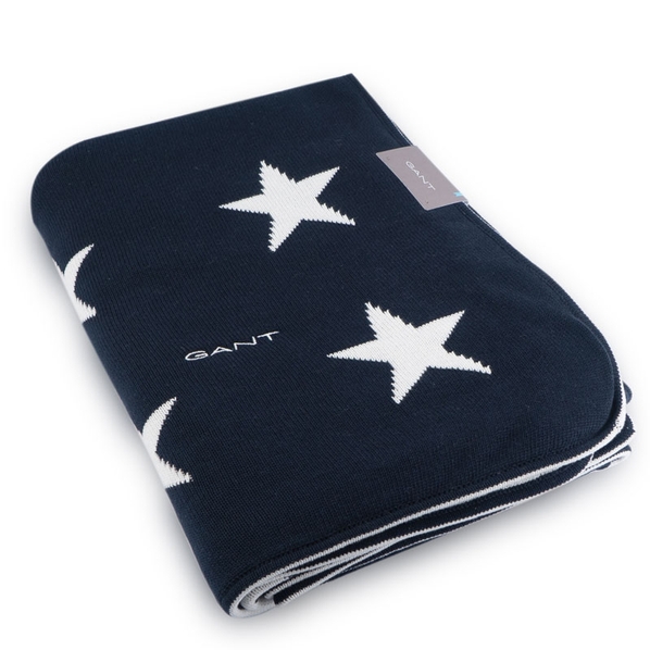Gant Home Плед 130x180см Gant Home Star Knit, черный