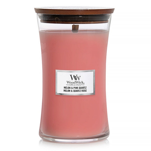 Woodwick Свеча большая Woodwick Дыня и розовый кварц