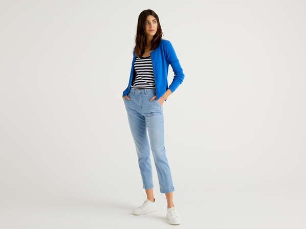 United colors of Benetton Брюки чинос slim fit из денима Benetton