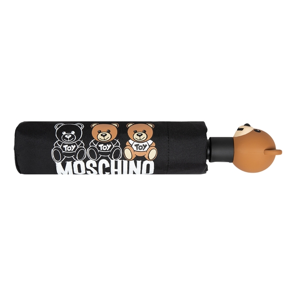 Moschino Зонт складной Moschino 8061-OCA Scribble bears Black