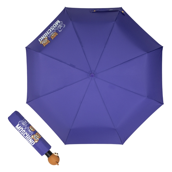 Moschino Зонт складной Moschino 8061-OCQ Scribble bear Violet