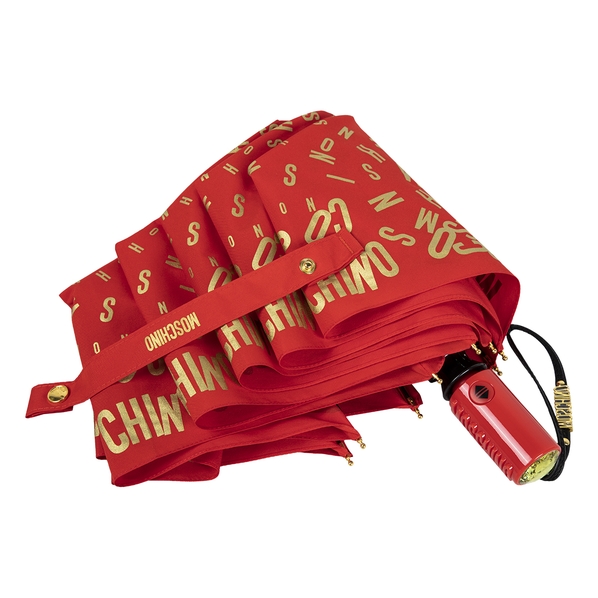 Moschino Зонт складной Moschino 8610-OCC Golden Letters Red