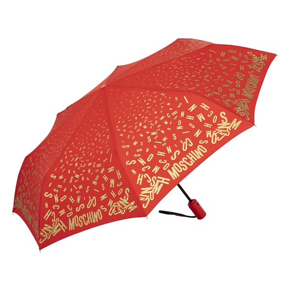 Moschino Зонт складной Moschino 8610-OCC Golden Letters Red