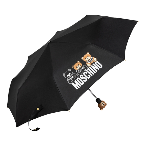 Moschino Зонт складной Moschino 8061-OCA Scribble bears Black
